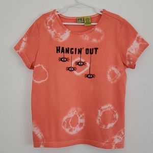 Halloween Orange Tie-Dye Spider T-Shirt 10/12
